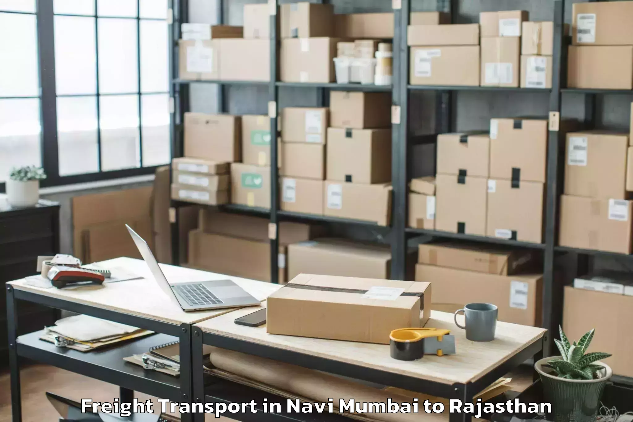 Book Navi Mumbai to Borkhera Freight Transport Online